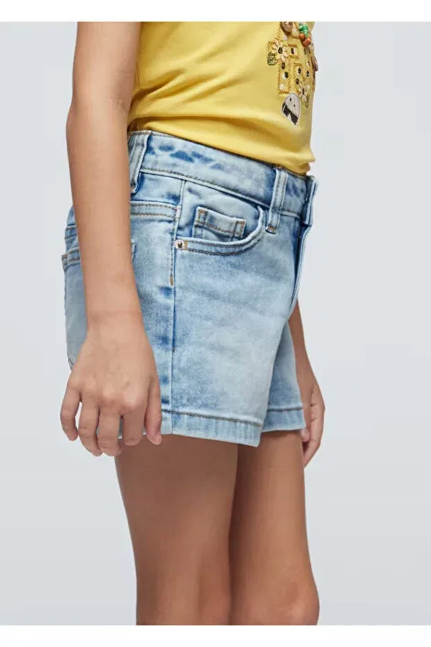 Детские шорты для девочек джинсовые Basics Mayoral, Blue — фото 2