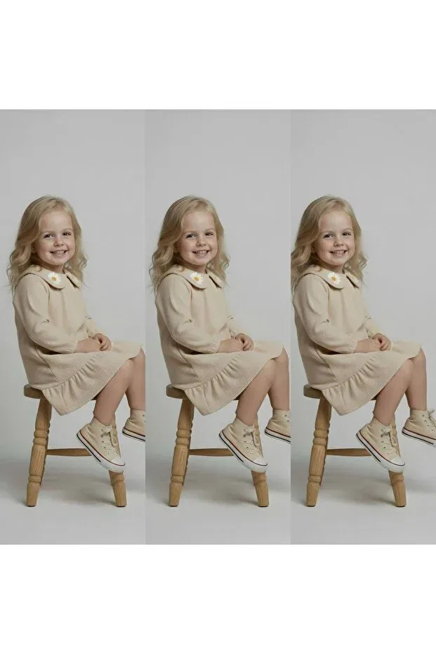 Детское платье для девочек с вышивкой Lucky Kidswear, Beige