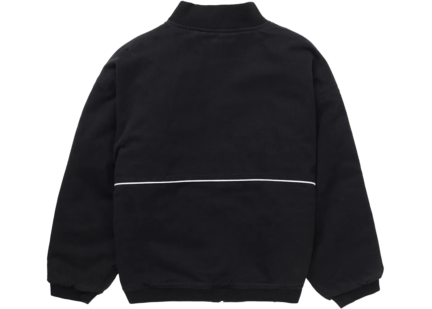 Мужская куртка-бомбер с длинным рукавом Supreme Twill Old English Varsity Jacket, Black — фото 3