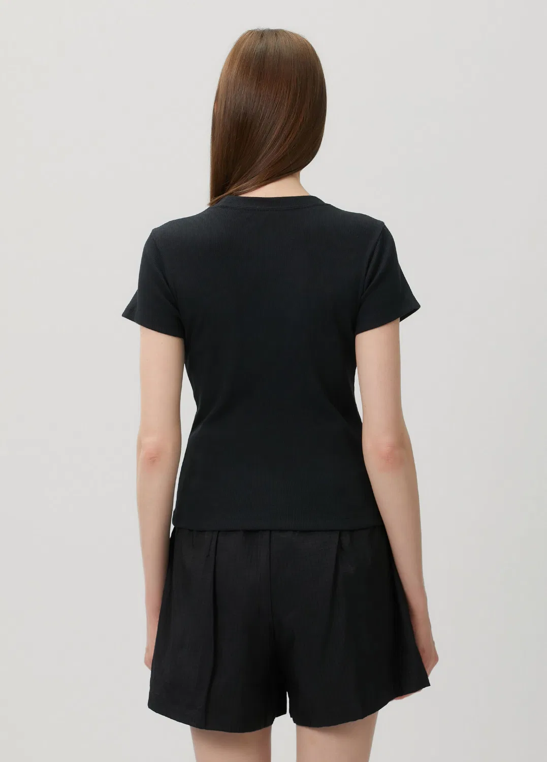 Топ Nike Rib Mod Crop, серый — фото 4