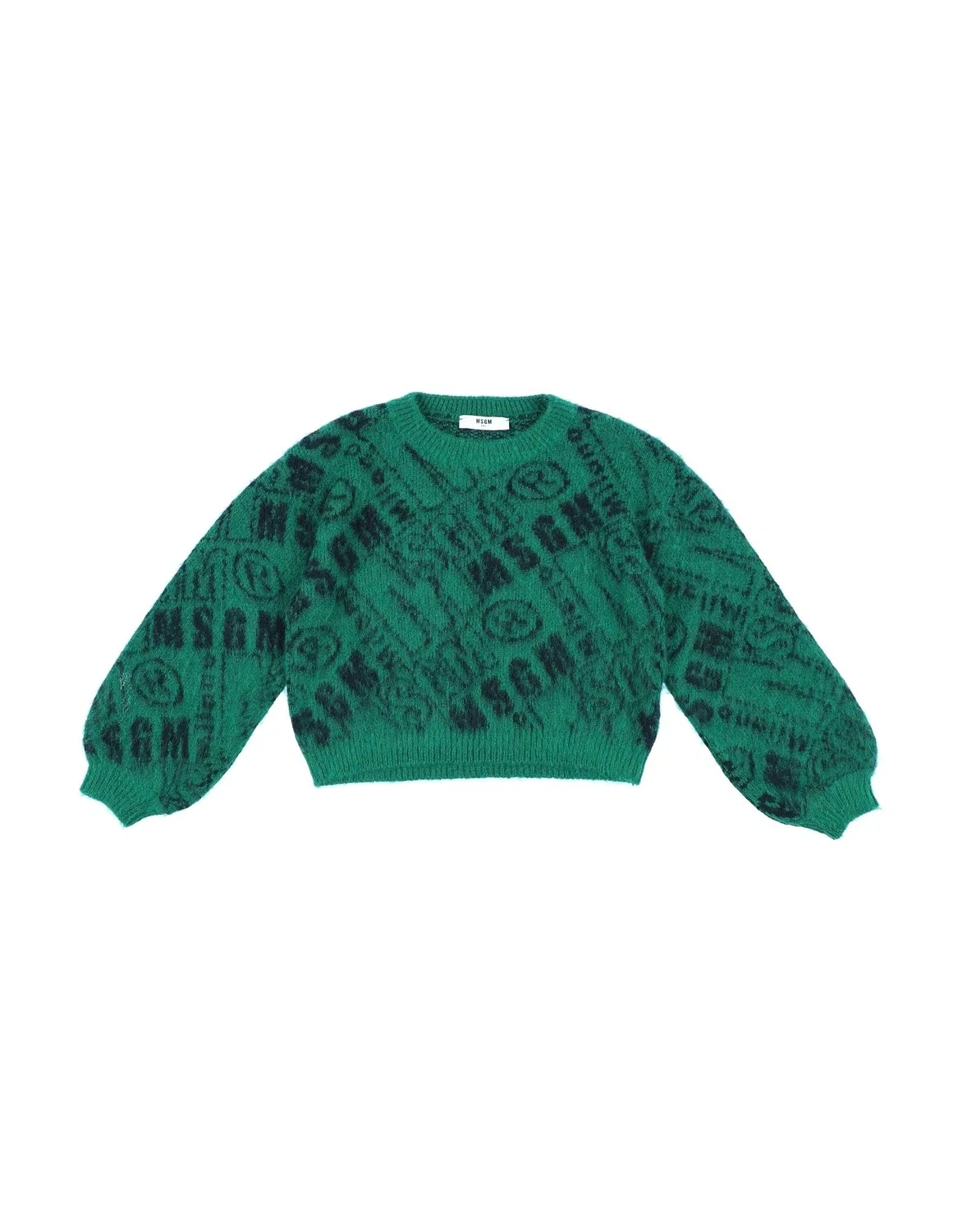 Джемпер двухцветный Msgm, зеленый
