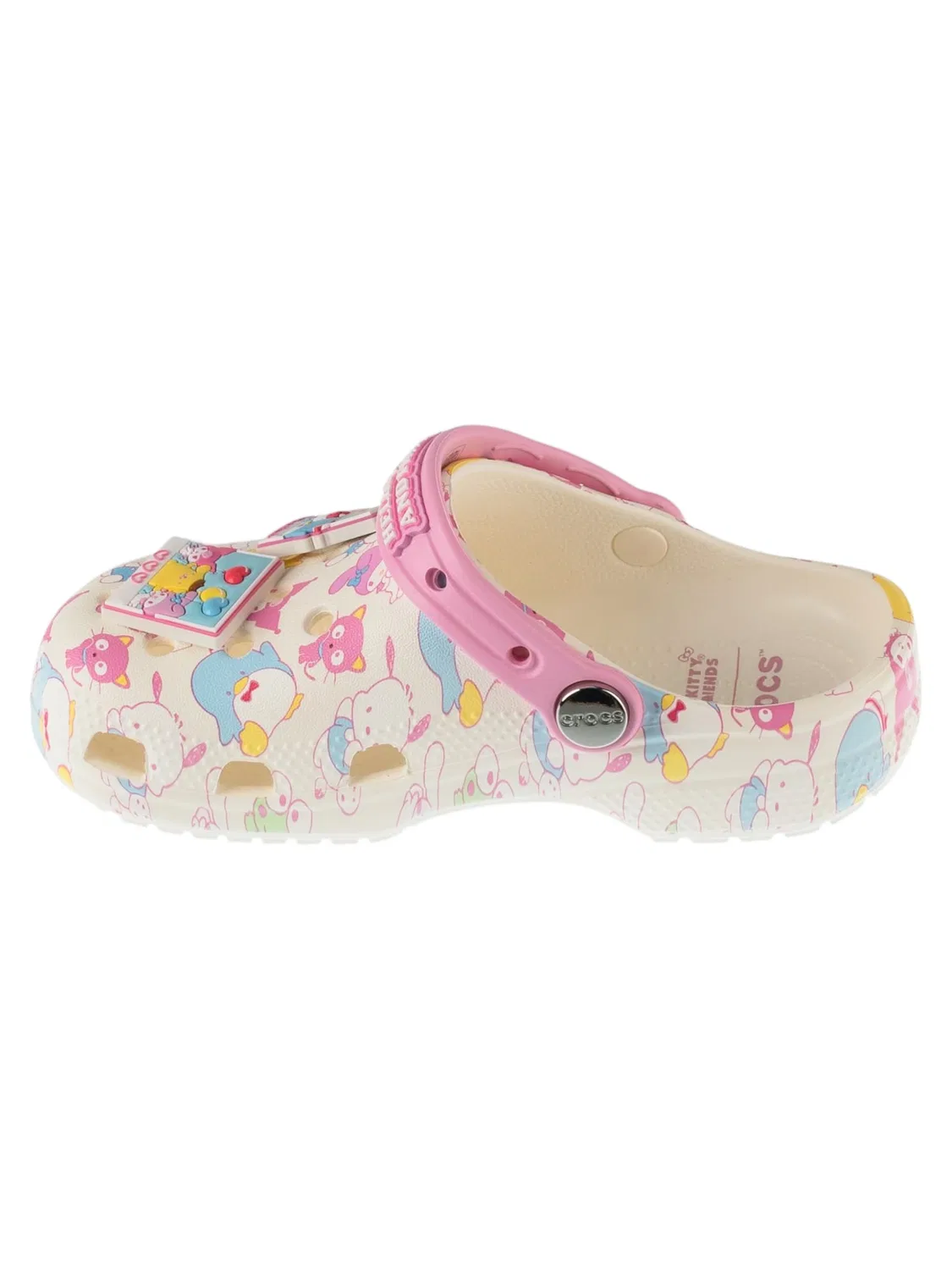 Сандалии Crocs Classic Hello Kitty Clog K белого цвета — фото 2