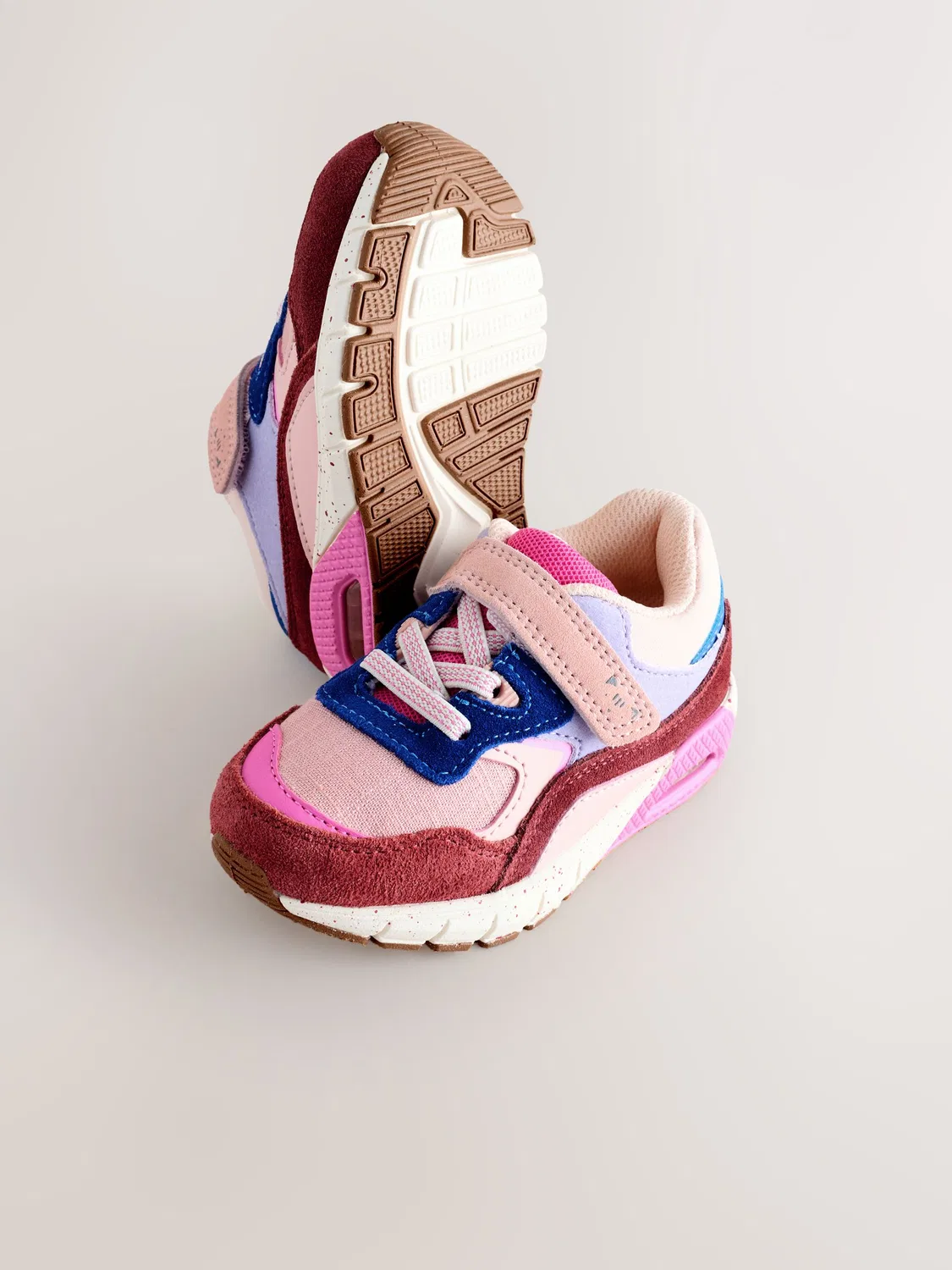 Кроссовки на шнуровке с эластичными шнурками, Multi Pink Next — фото 4