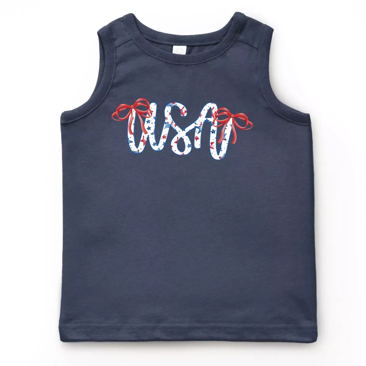 Детский топ-майка без рукавов USA Cursive Coquette The Juniper Shop, Navy