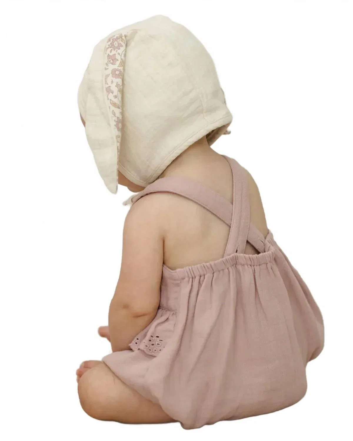 Детский боди-комбинезон для девочек с оборкой Penny Romper Quincy Mae, Mauve — фото 4