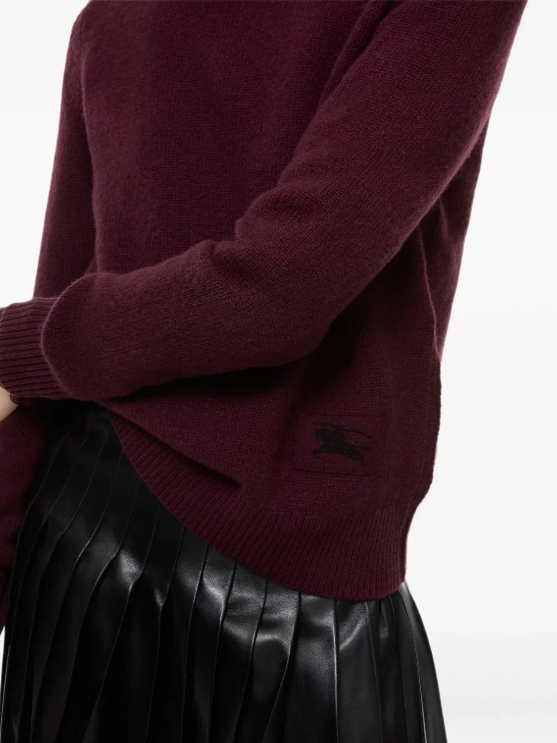 Кашемировый свитер Burberry, фиолетовый — фото 3
