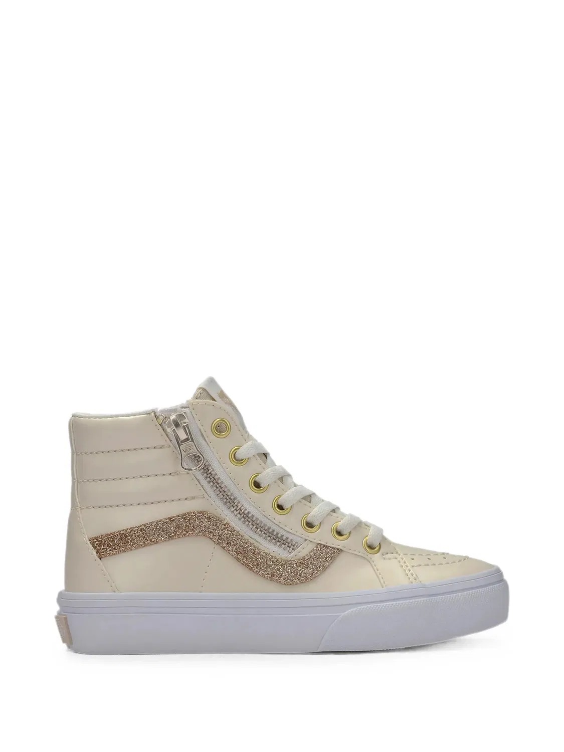 Кеды Sk8-Hi бежевые с глиттером Vans, нейтральные