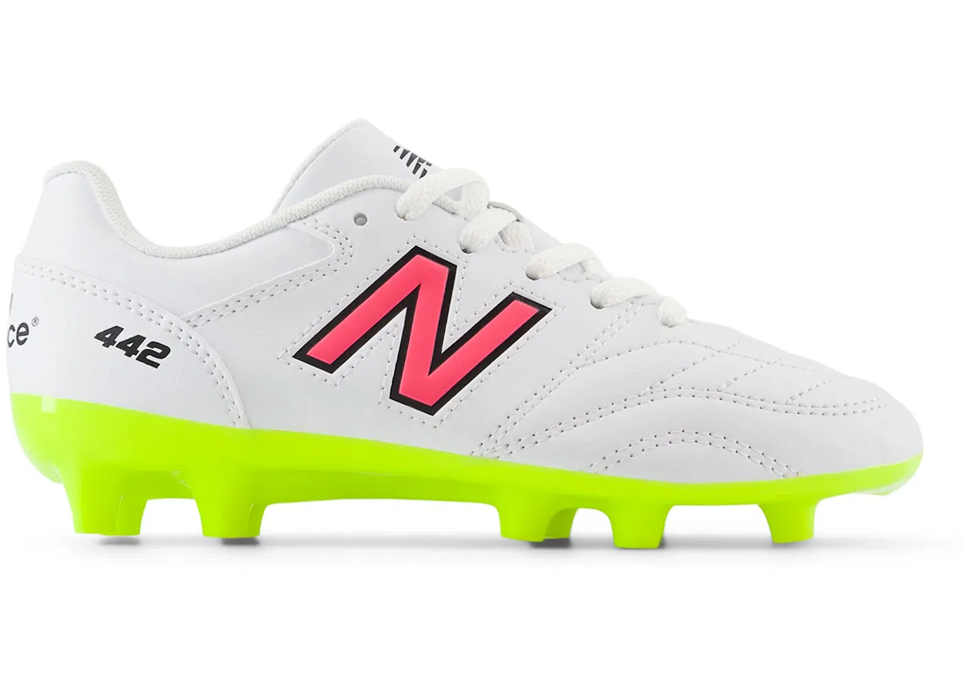 Детские бутсы с длинным рукавом New Balance 442 v2 Academy FG, White/Hi-Lite/Black