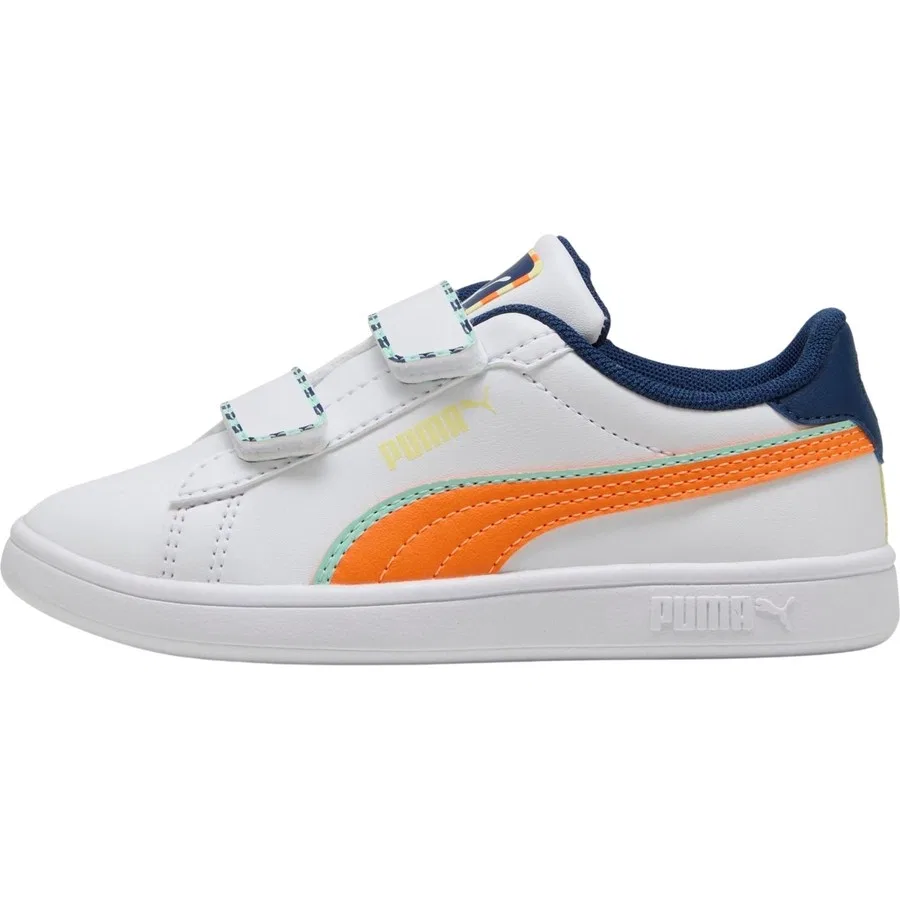 Детские спортивные кроссовки Puma Smash 3.0 Playdate V Ps, Бело-оранжевый