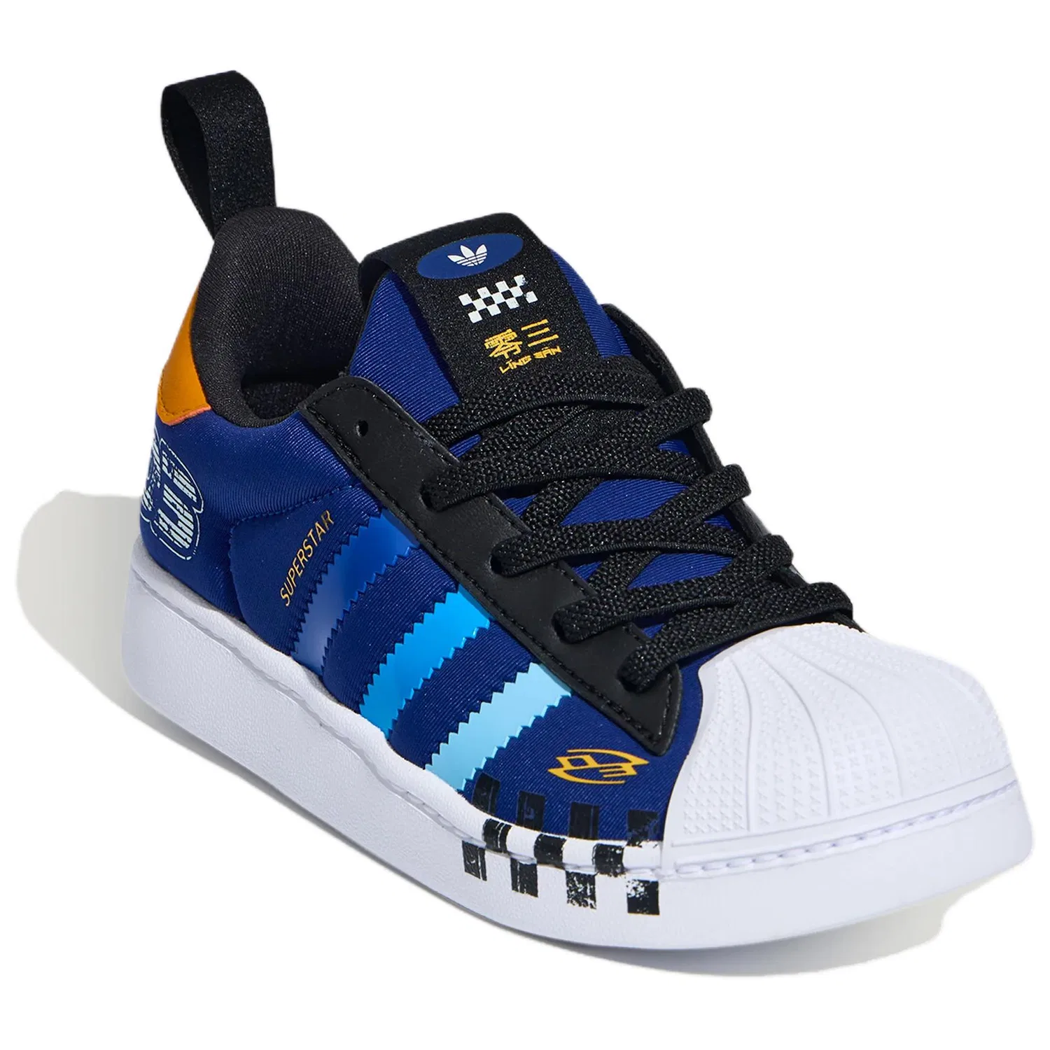Детские скейтбординг-кроссовки SUPERSTAR Adidas Originals, Dark Blue/White/Black — фото 4