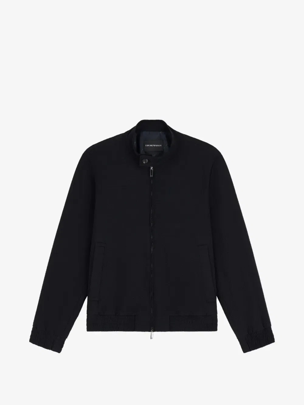 Текстурированная куртка-блузон EMPORIO ARMANI, черный