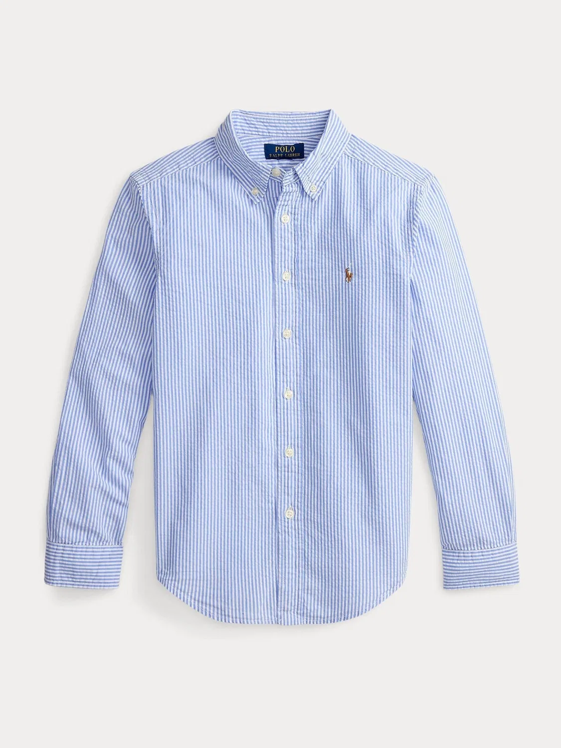 Рубашка из сшитой ткани в полоску Polo Ralph Lauren, синий
