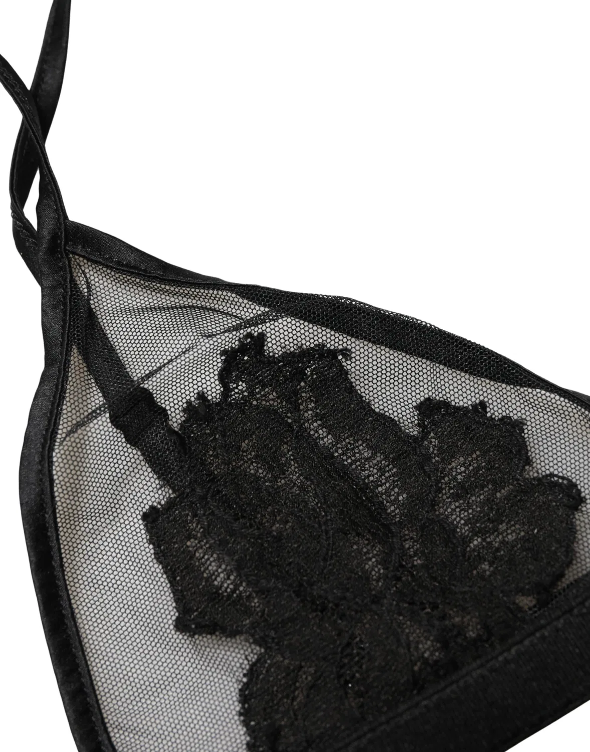 Женское мягкое бра-треугольник с цветочным принтом Soft Cup Bra Dolce & Gabbana, Black