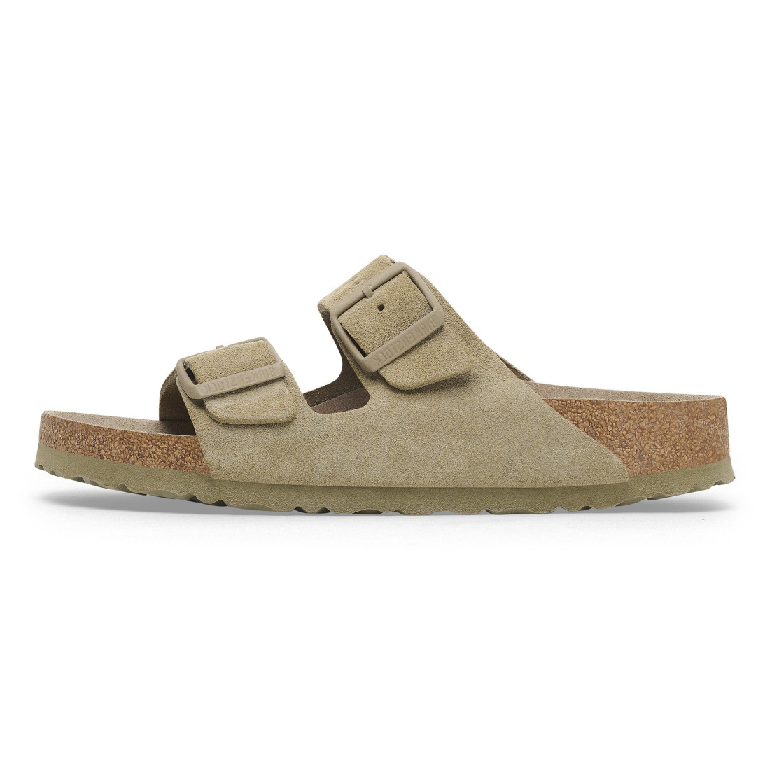 Сандалии Birkenstock Arizona Soft Footbed Suede Leather узкие, хаки