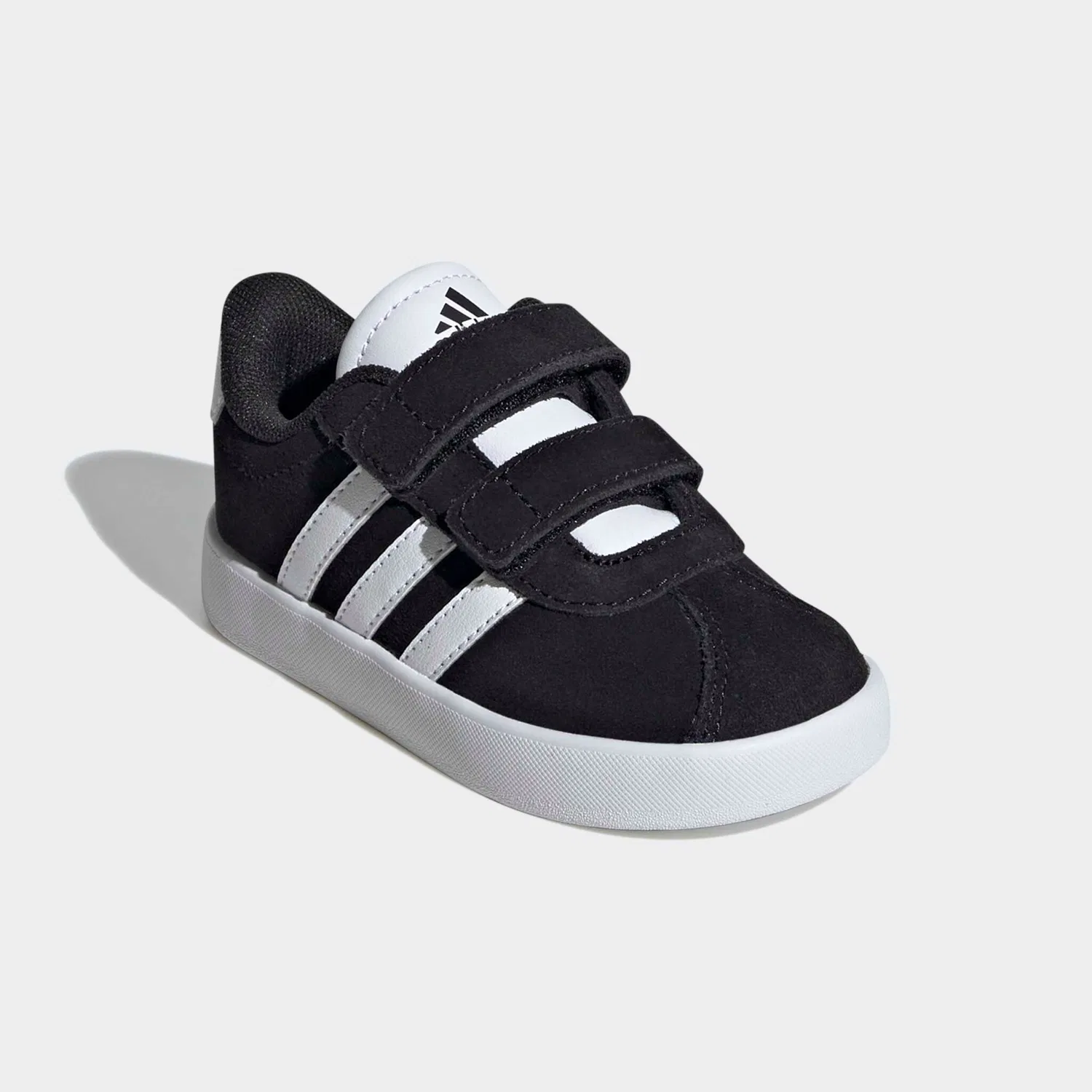 Детские кроссовки на липучках Adidas VL Court 3.0, Core Black/White/Core Black