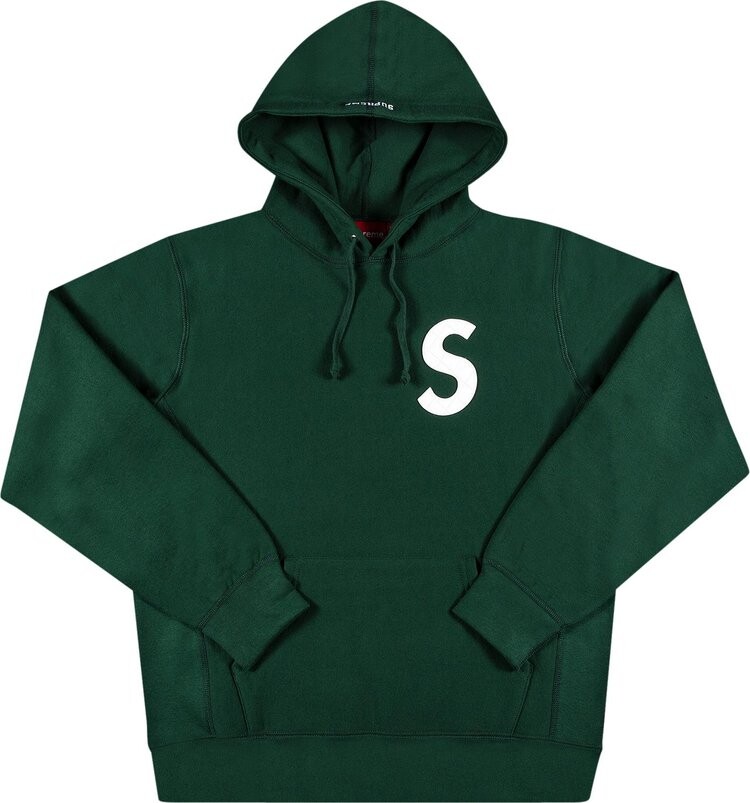 

Толстовка Supreme S Logo Hooded Sweatshirt 'Dark Green', зеленый