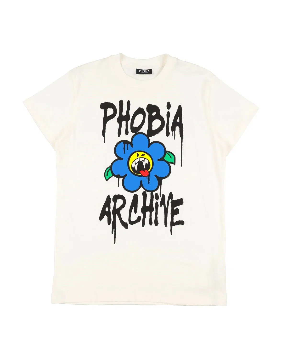 Детская футболка с принтом Phobia Archive, айвори