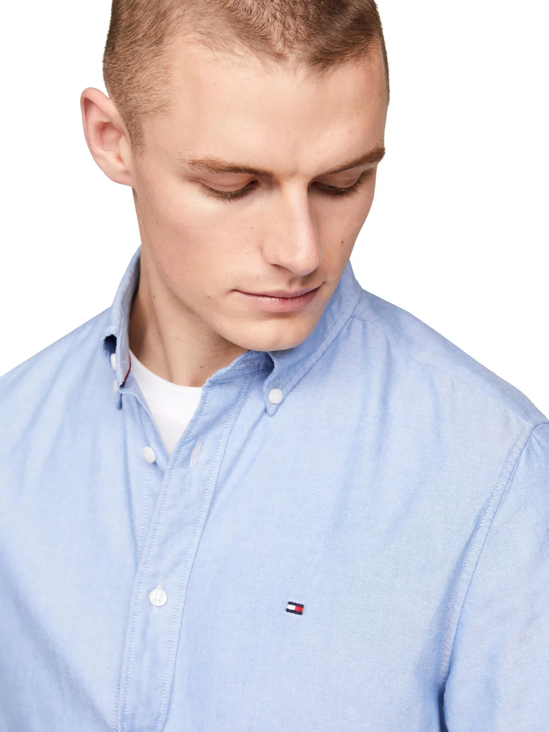 Мужская рубашка с длинным рукавом из льна Tommy Hilfiger, Blue Shirt — фото 2