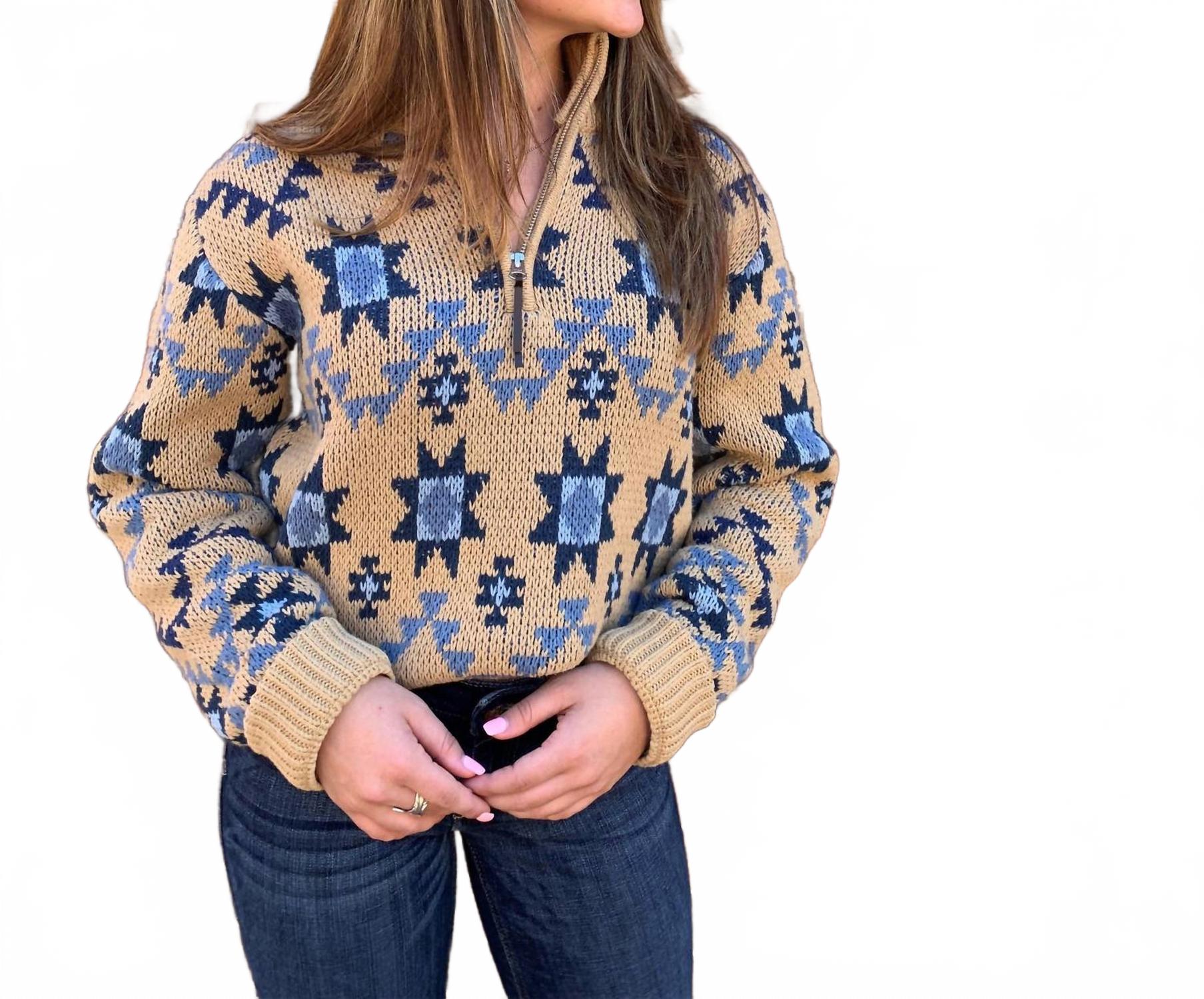 

Вязаный свитер Appalachia Knit на молнии бежевого цвета Tasha Polizzi, бежевый