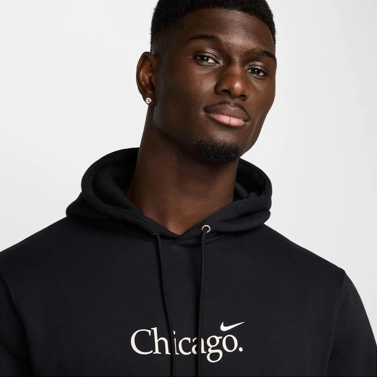 Мужское худи Chi Club Pullover BB Nike, черный/белый — фото 3