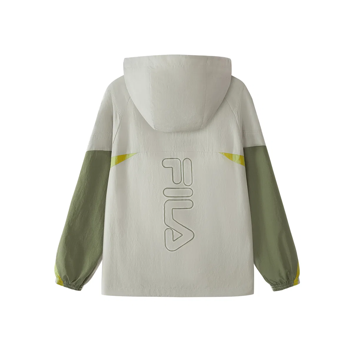 Детская куртка с капюшоном в ретро-спортивном стиле Clear Sand Green FILA KIDS — фото 3