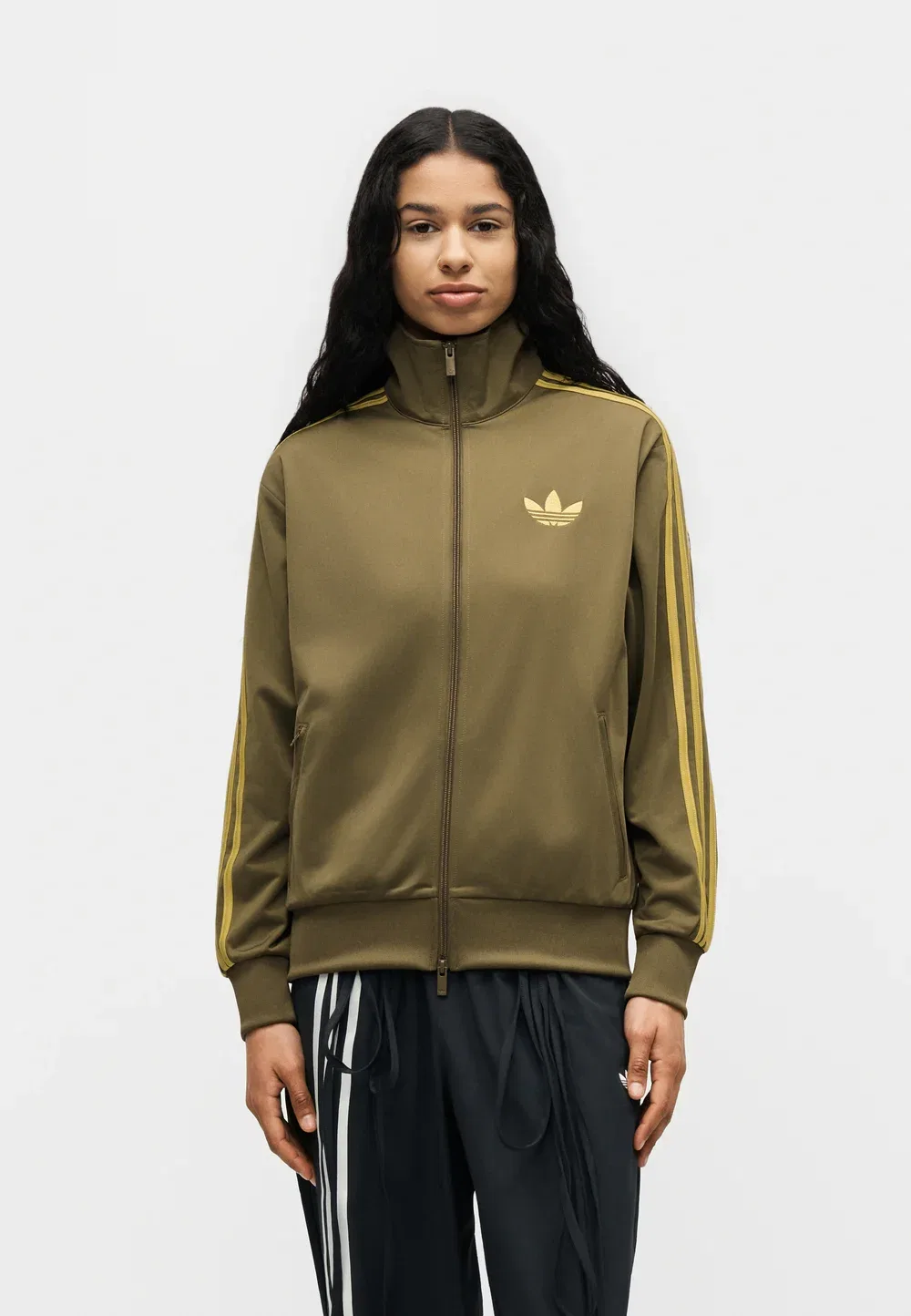 Свободная летняя куртка Firebird Adidas Originals, Olive Strata/Preloved Lime — фото 3