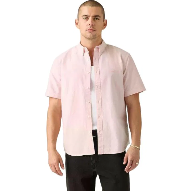 Мужская рубашка с отложным воротником прямого кроя Pink Levis
