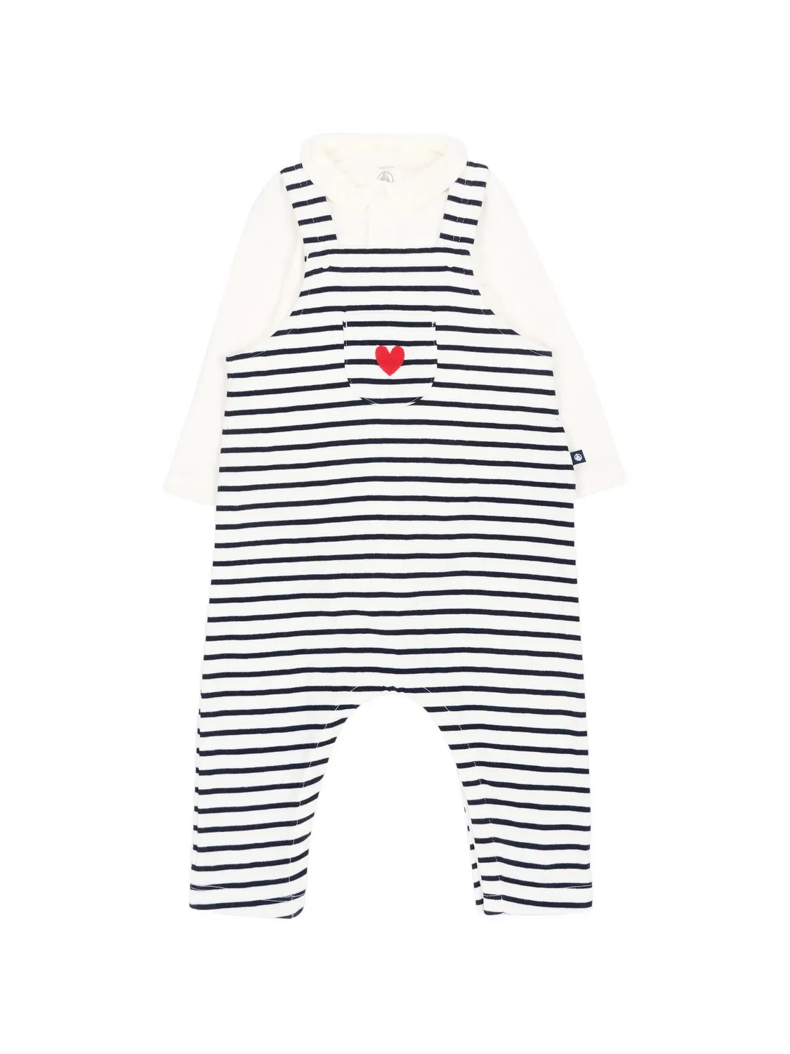 Комбинезон в полоску Petit Bateau, нейтральные цвета