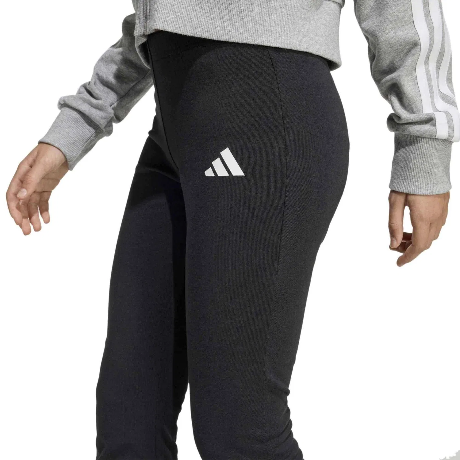 Детские леггинсы для девочек с расклешенным низом Adidas Sport Jg Sl Fla Leg, Schwarz — фото 4