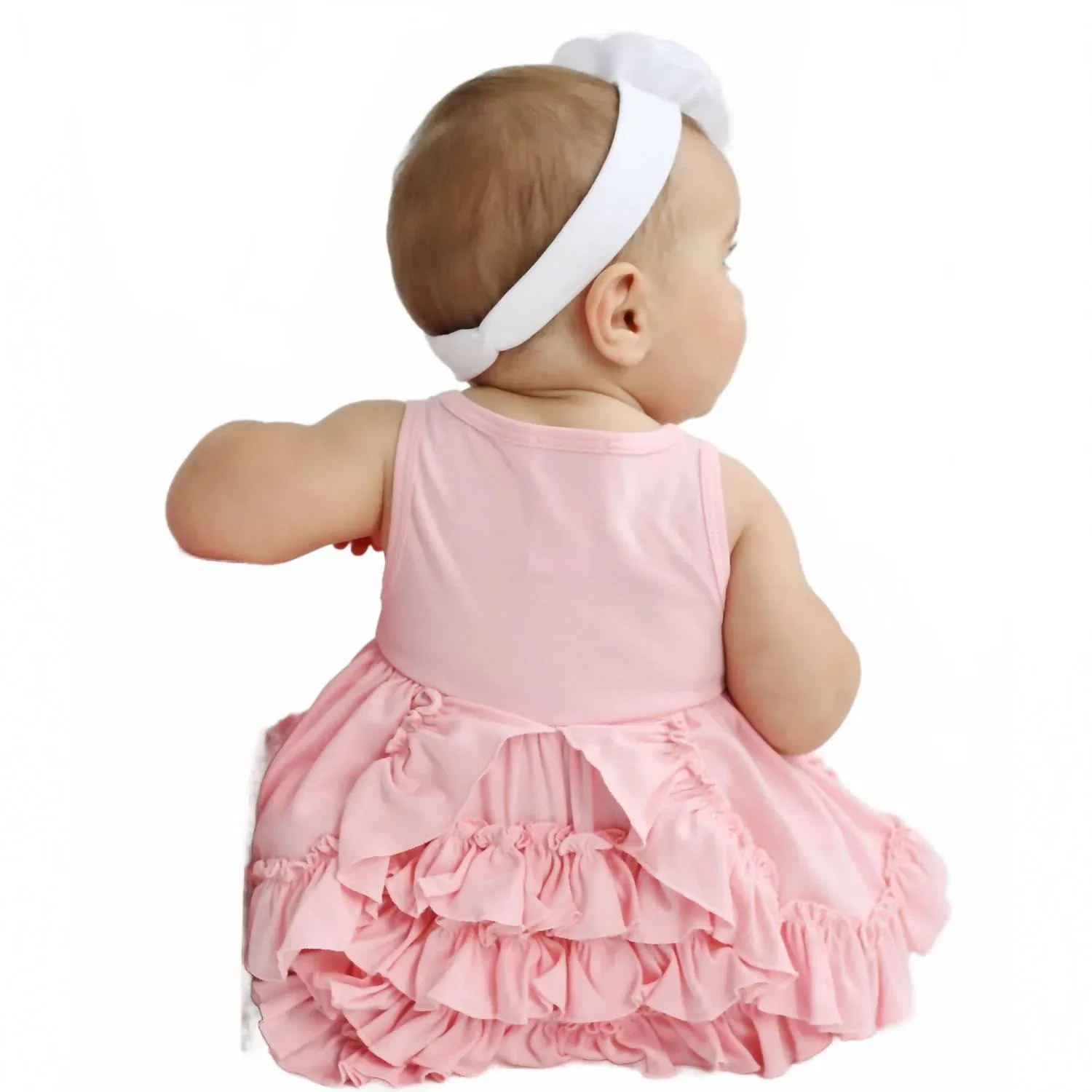 Детское платье-боди для девочек с оборками Calla Lemon Loves Layette, розовый — фото 2