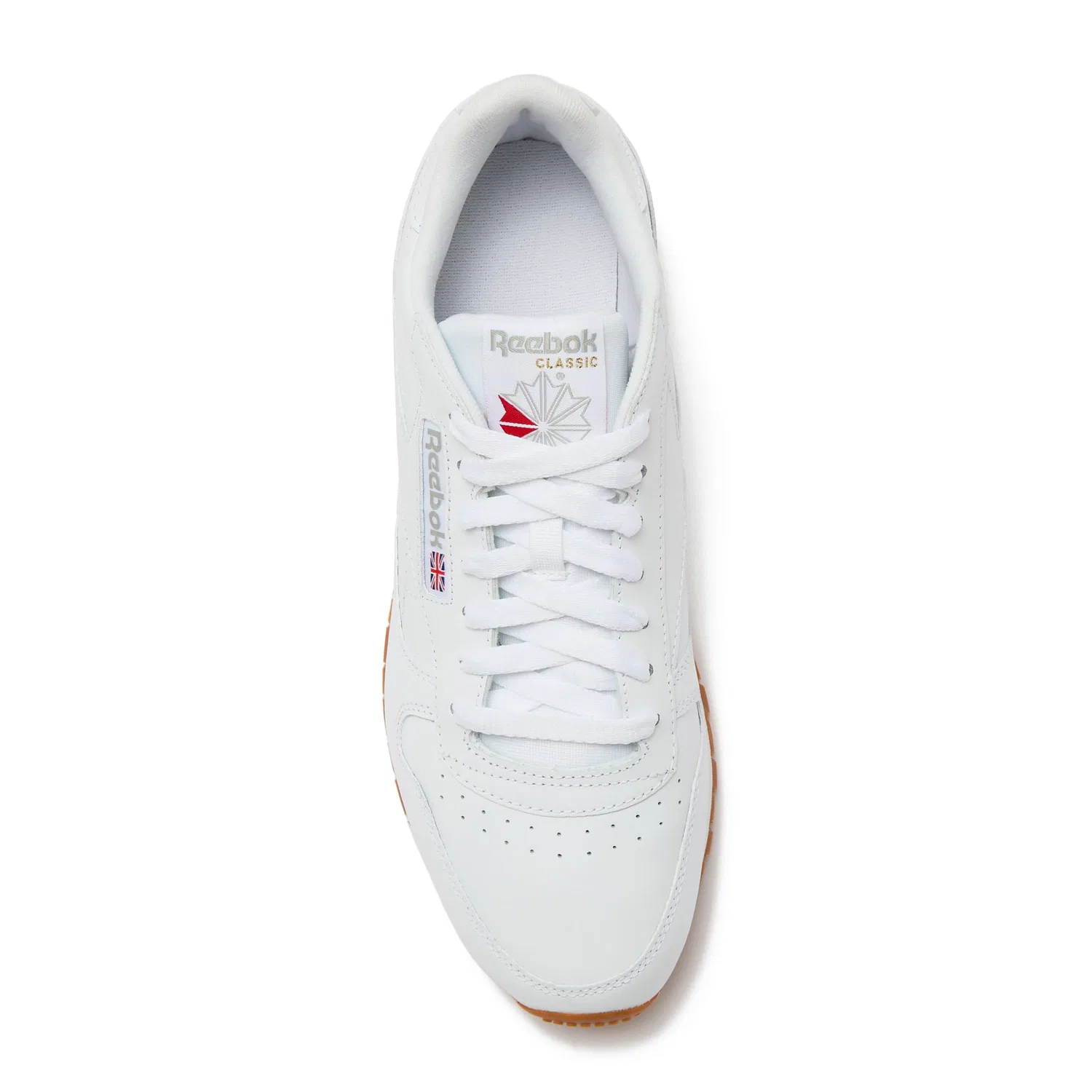 Детские кроссовки для мальчиков из кожи Classic Leather Reebok, White Grey — фото 4