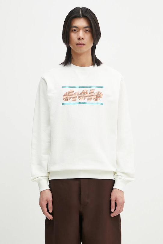 

Хлопковая толстовка Le Sweatshirt Pique Tennis Drôle De Monsieur, белый
