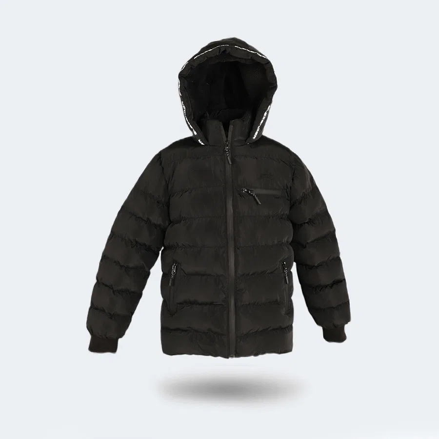Детский пуховик с капюшоном и принтом CAPTAIN NEW Slazenger, Черный — фото 3
