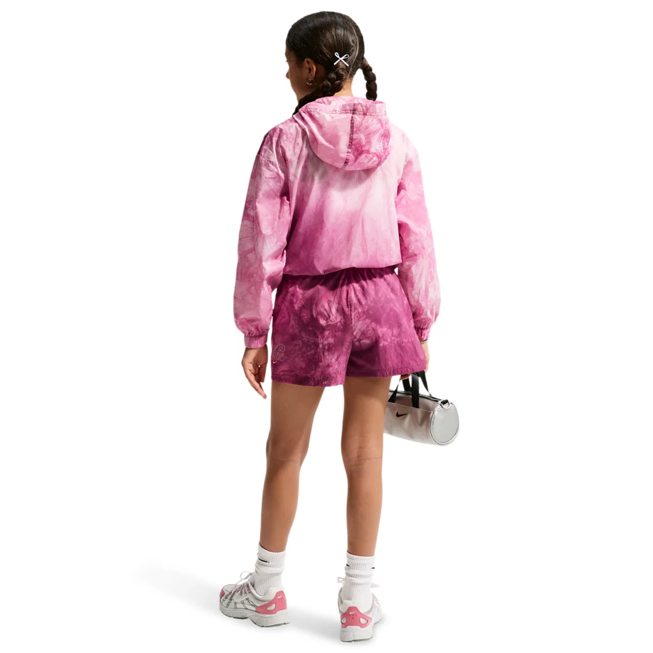 Куртка для девочек NSW Woven Track Jacket Nike, цвет Sweet Beet/Soft Pearl — фото 4