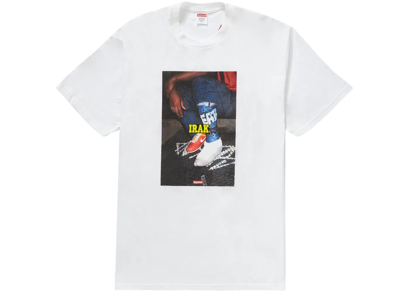 Мужская футболка с принтом Supreme IRAK Cast Tee, White
