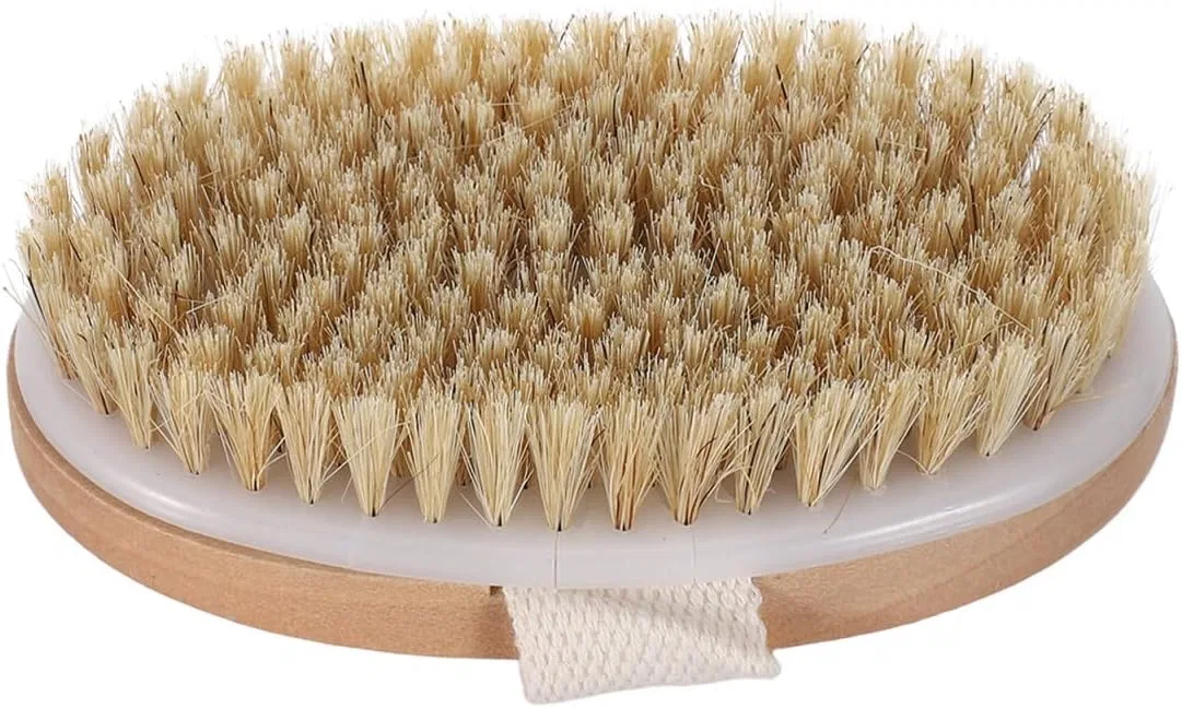 Массажная щетка из дерева с щетиной Alipis, 12 x 6.6 x 3.5 см, Braun