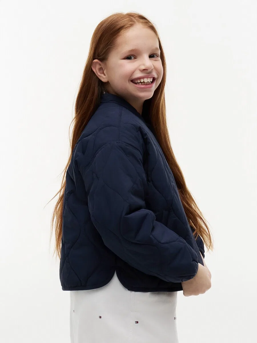 Куртка TOMMY HILFIGER Between-Season 'Essential Onion Quilted' темно-синего цвета — фото 4