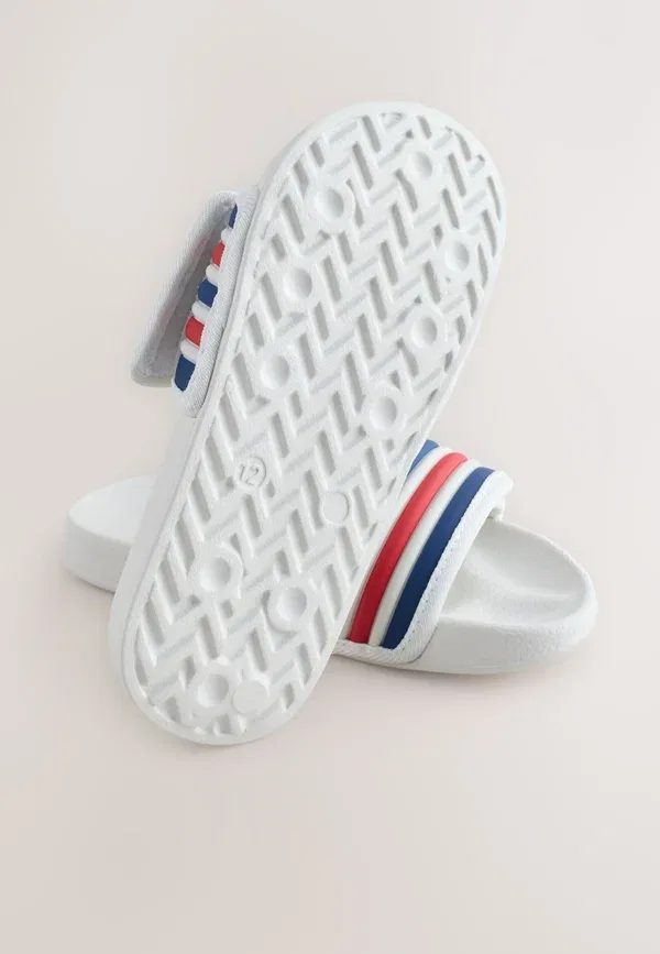 Босоножки с открытым носом Striped Next, white, red, белый/красный/синий — фото 4
