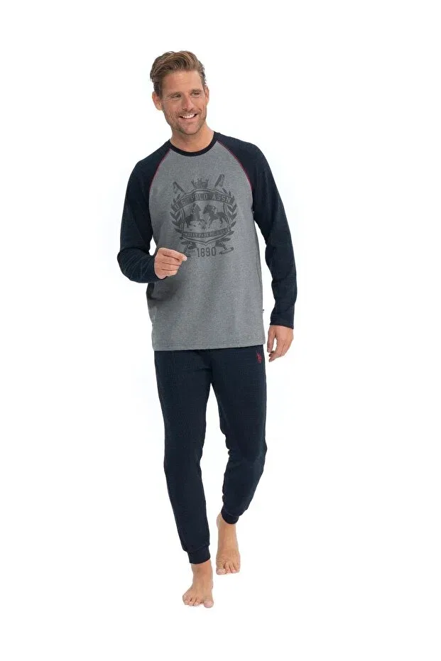 Мужской комплект пижам с принтом U.S. Polo Assn., Navy Blue