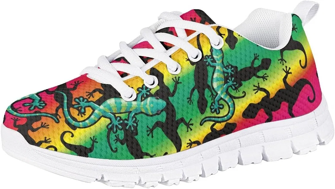 Детские кроссовки для девочек с принтом тигра Tiger Print AmzPrint, Gecko — фото 2