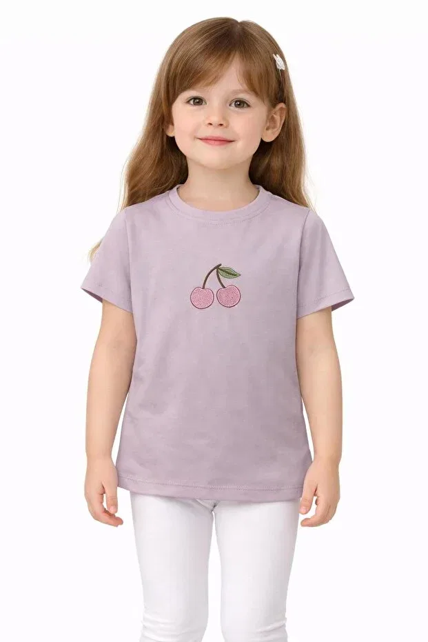 Детская футболка с вышивкой для девочек Yale Kids, Lilac