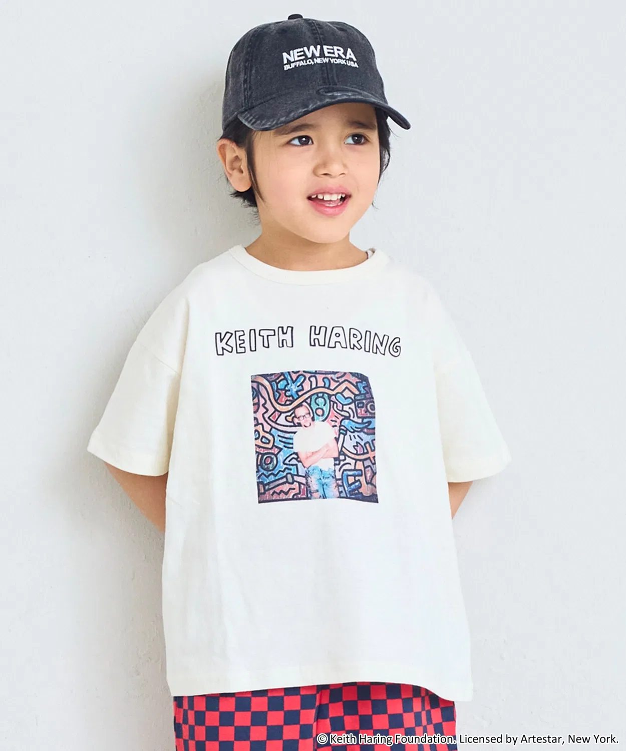 Детская футболка с принтом Keith Haring MARKEY'S, Off White — фото 4