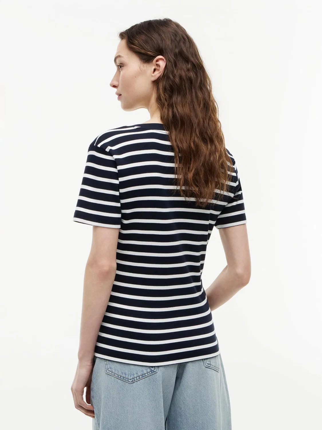 Женская футболка с v-образным вырезом Slim Cody Tommy Hilfiger, Nos Breton Desert Sky/Ecru — фото 4