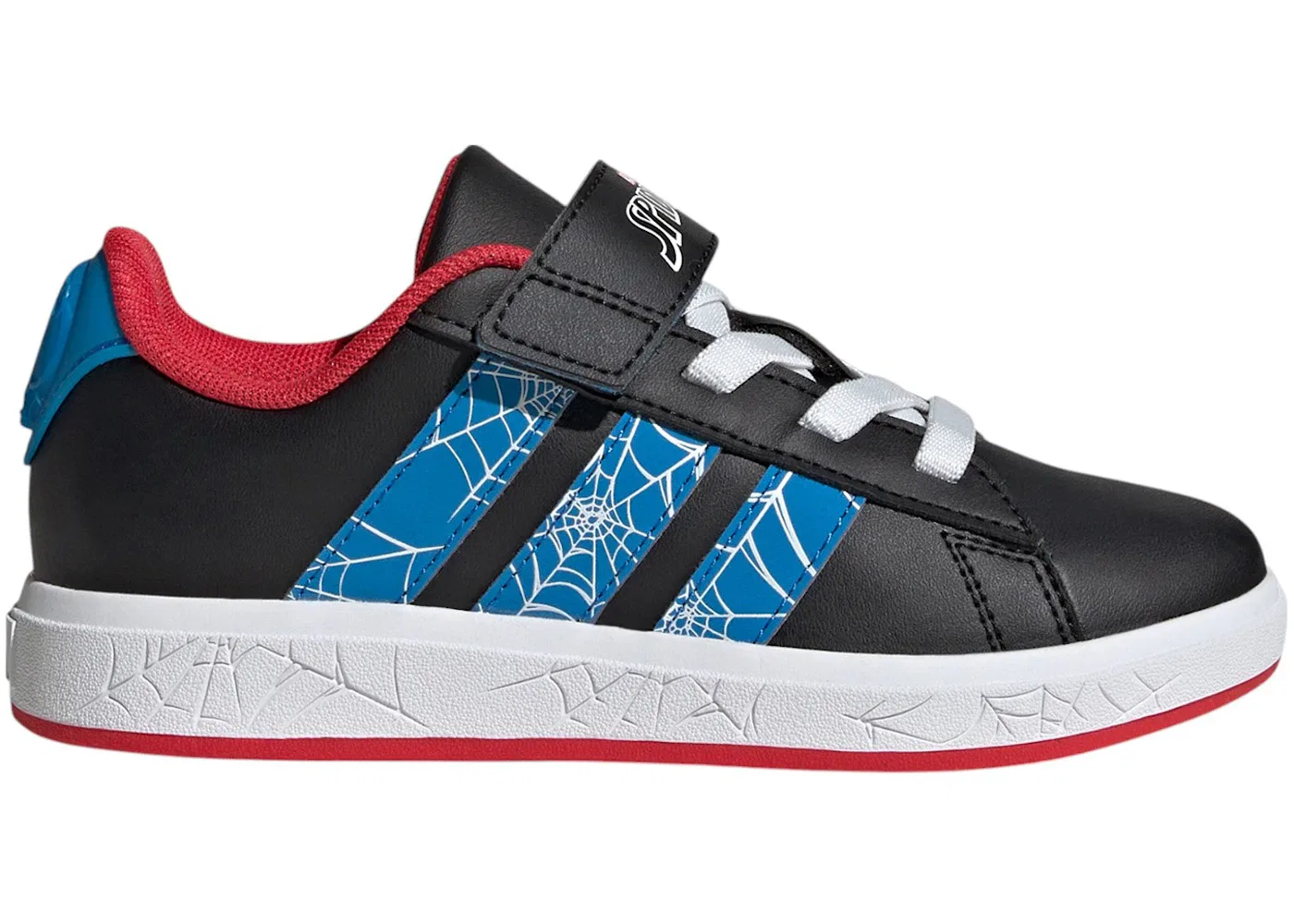 Детские кроссовки Lifestyle Adidas Grand Court, Core Black/Bright Blue/Pure Ruby