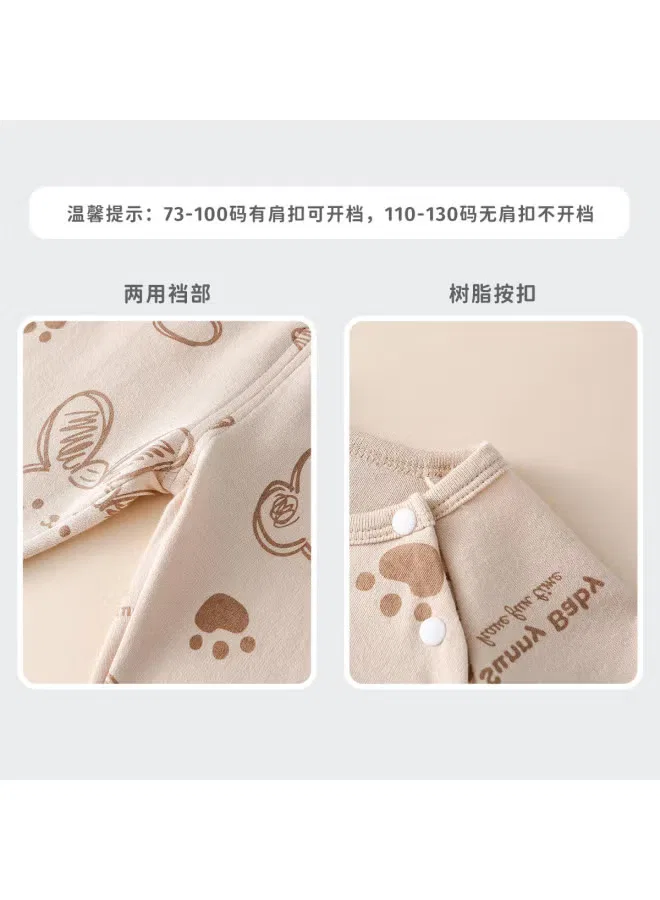 Комплект пижам с принтом Doxiluka, коричневый — фото 4