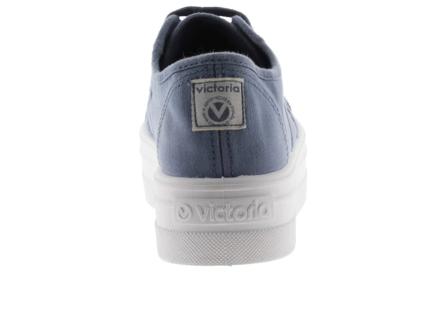 Детские кроссовки для девочек хлопковые victoria Barcelona Sneaker Washed Canvas Dyed Cotton, Ecological and 30% Recycled, Blue — фото 3