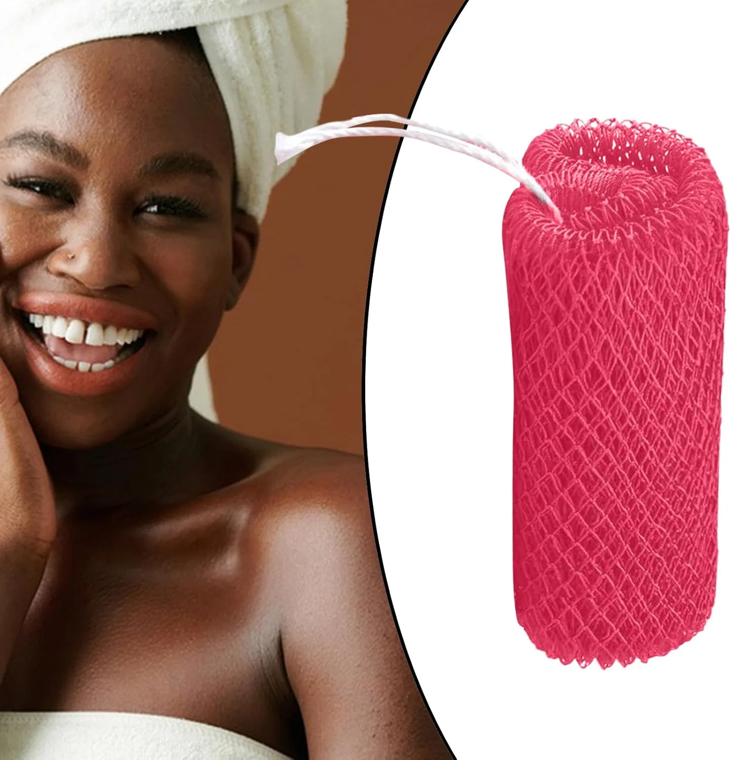 Скраб-сетка для тела, African Net, Nylon, 70 г, 35x60 см, Wassermelone Generisch — фото 3