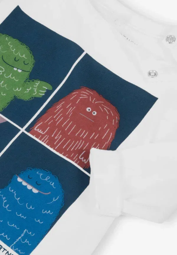 Топ с принтом long sleeved top Stella Mccartney Kids, белый — фото 3