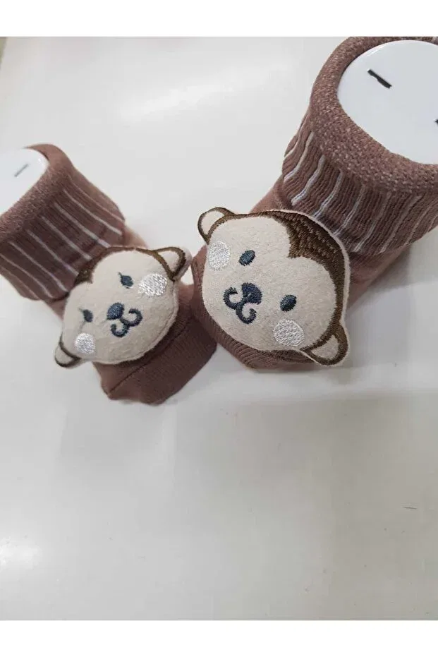 Детские носки для новорожденных с аксессуаром обезьянка Baby By Bumbo, Brown — фото 2