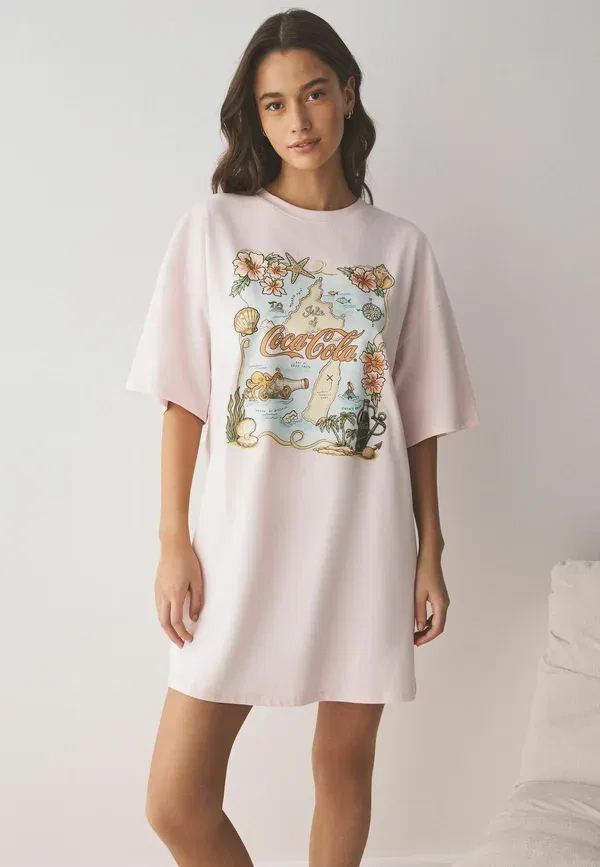 Ночнушка хлопковая Coca Cola Nightie Next Pink, розовый — фото 2